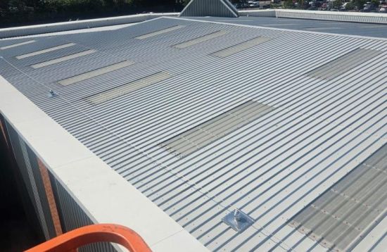 Roof Refurbishment - Brett Martin Mansafe Non Fragile GRP&comma; Giromax Roof Coat & Euroclad Reverse Profile Cladding